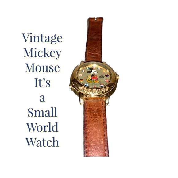 Vintage Mickey Mouse It’s a Small World Watch in Working Condition - Picture 3 of 7